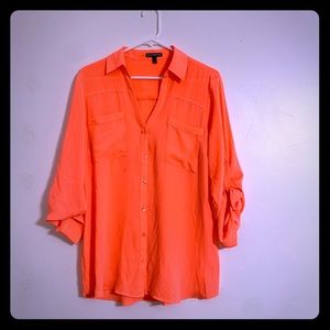 Express Hot Orange Blouse